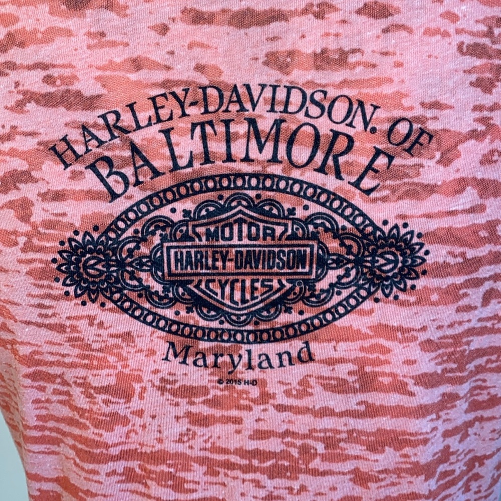 Harley-Davidson Motorcycles Women’s V-Neck Embellished Tee Shirt Size Medium - Picture 8 of 11